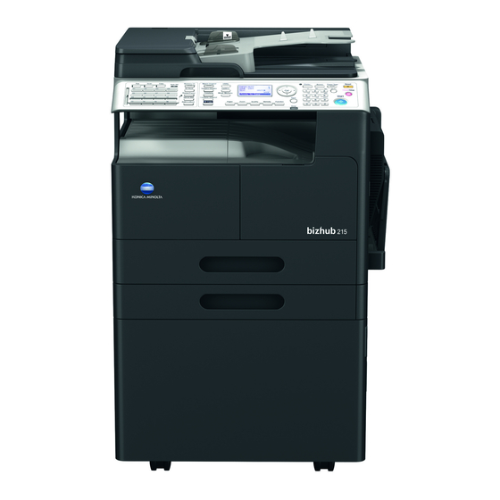 Konica Minolta BIZHUB 215 Installation Manual
