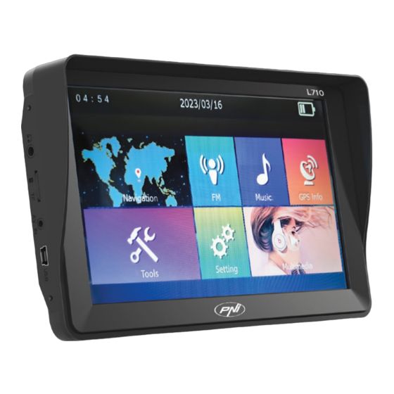 User Manuals: PNI L710 GPS Navigation System