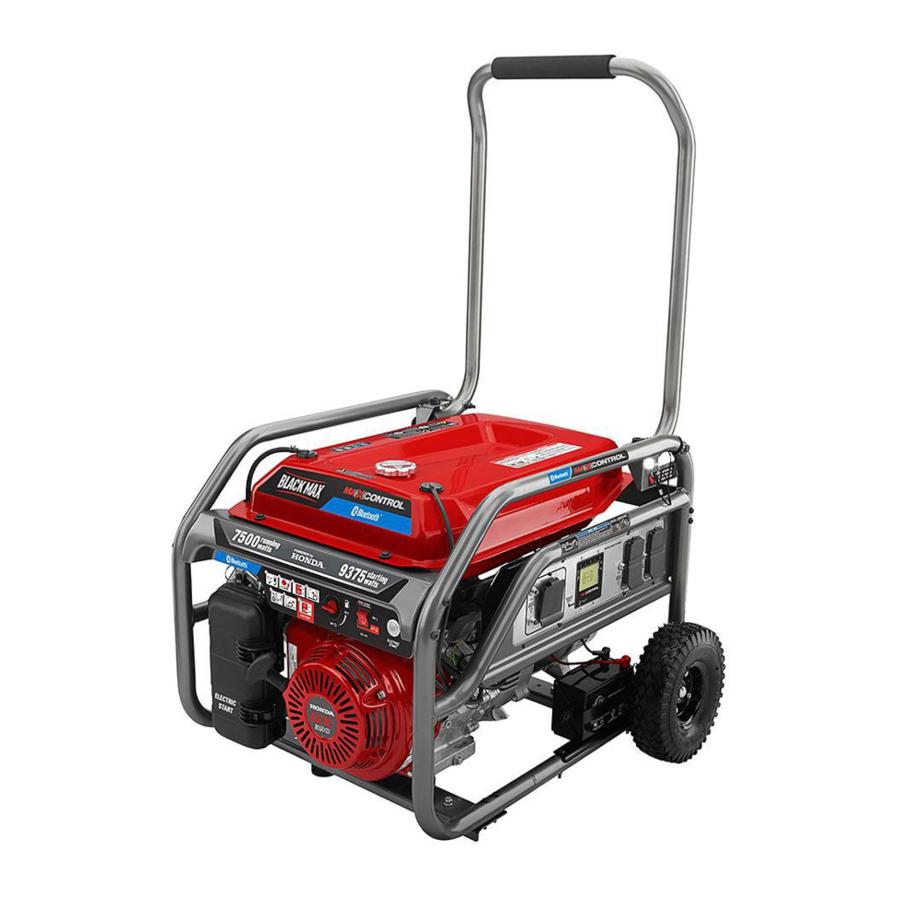 Black Max BM907500BT Starting/stopping Manual