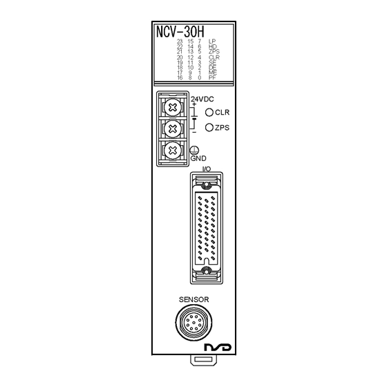 NSD ABSOCODER NCV-30HBNL8 Specifications & Instruction Manual