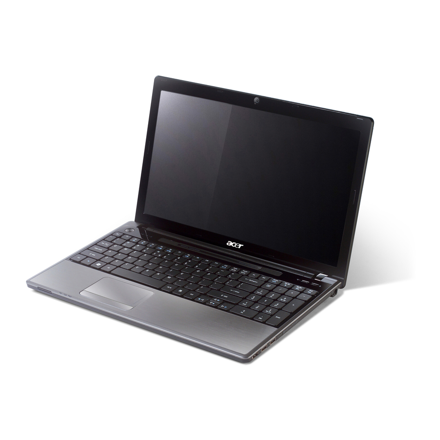 Acer Aspire 5745 Quick Manual