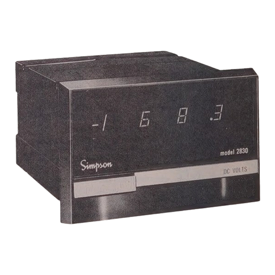 Simpson Electric 2830 Operator's Manual