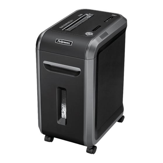 Fellowes POWERSHRED 99Ci Quick Manual