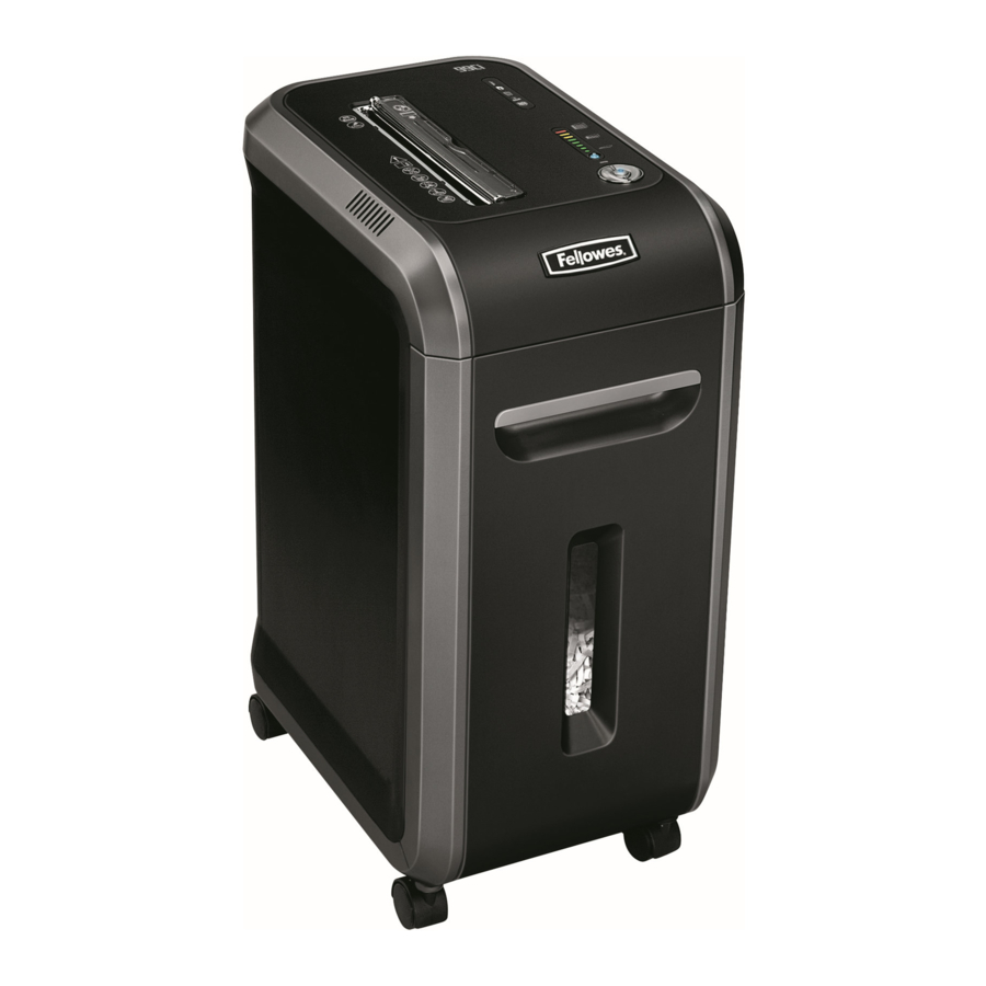 Fellowes POWERSHRED 99Ci Instructions Manual