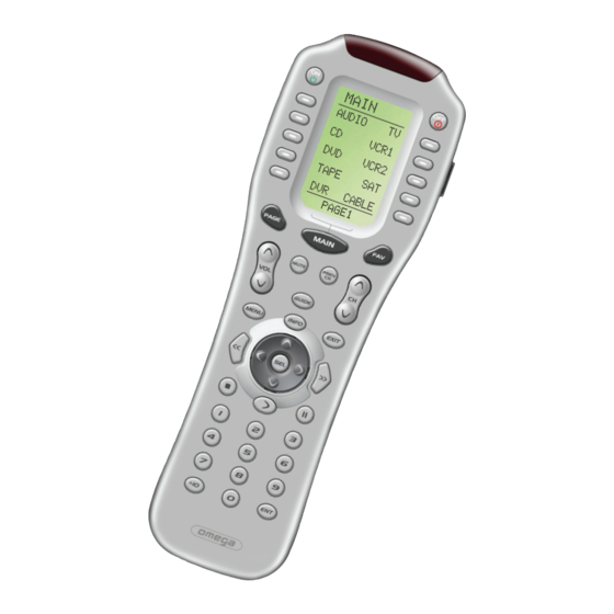 Universal Remote Control omega MX-650 Owner's Manual