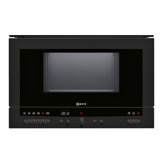 NEFF C54L60S3GB Built-in Microwave Oven Manuals