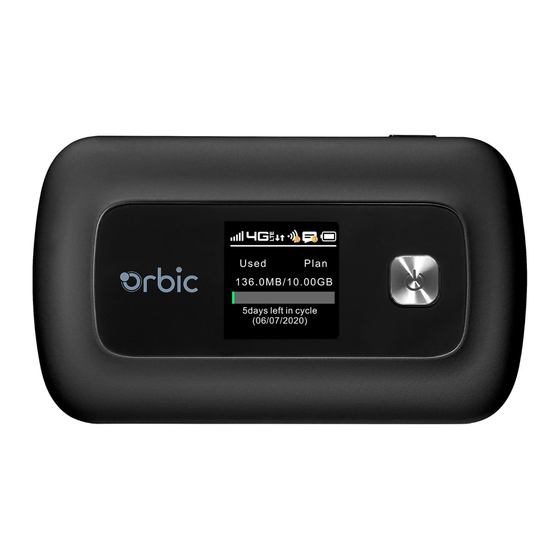 Verizon orbic SPEED Quick Start Manual