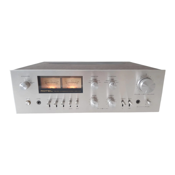 Rotel RA-812 Owner's Manual