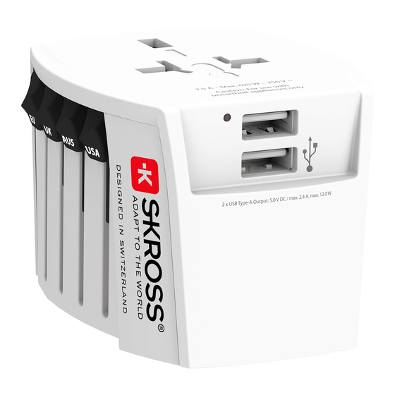 Skross World Adapter MUV USB Manual