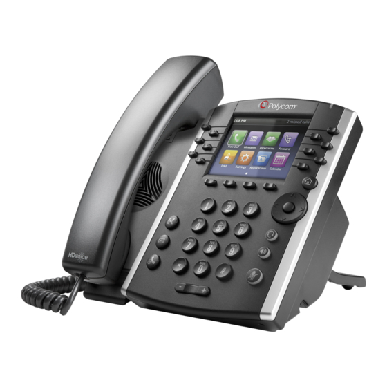 Polycom VVX 400 series Quick Reference Manual