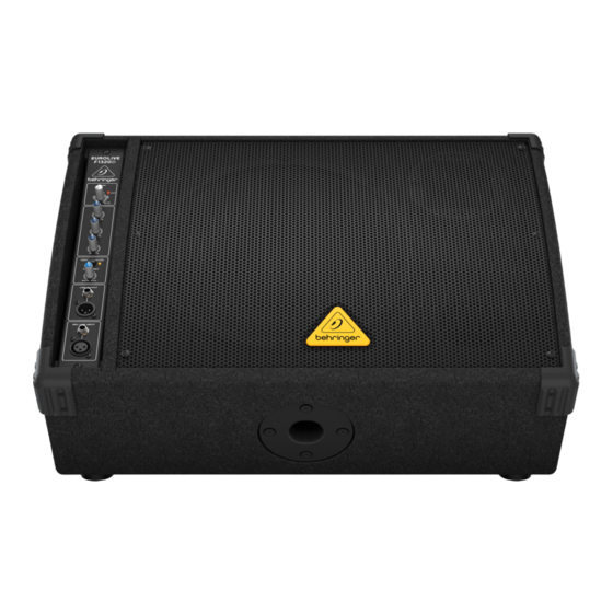 Behringer EUROLIVE F1320D Quick Start Manual