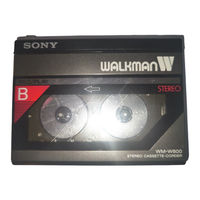 Sony WM-W800 Operating Instructions Manual