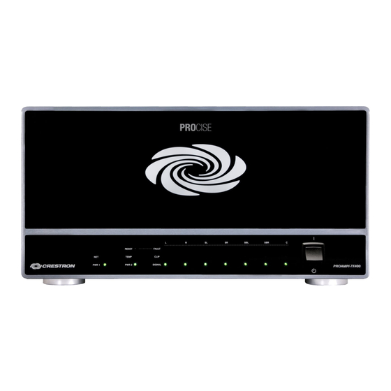Crestron PROAMP(I)-7X400 Quick Start Manual