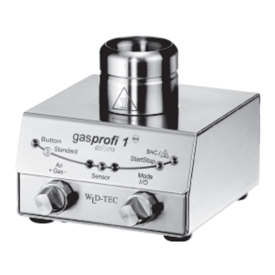WLD-TEC gasprofi 1 SCS micro Instruction Manual