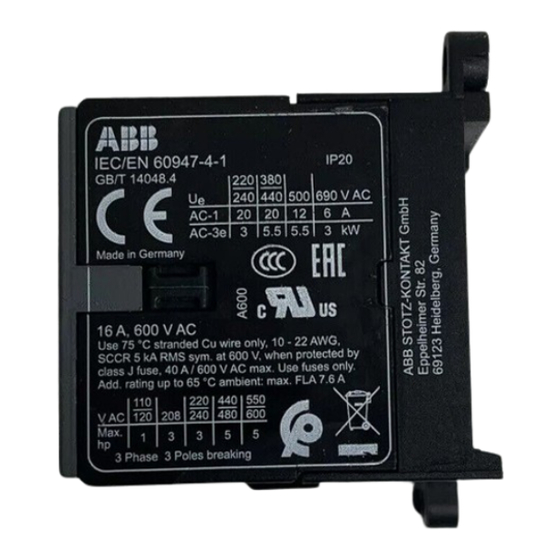 ABB Emax 2 IEC 60947 Manual
