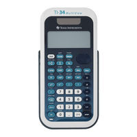 Texas Instruments TI-34 - MultiView Scientific Calculator User Manual