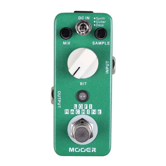 Mooer Lofi Machine Owner's Manual