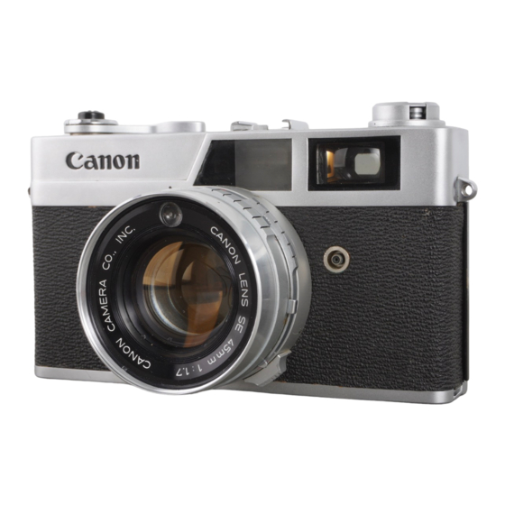 Canon canonet QL25 Instruction Manual