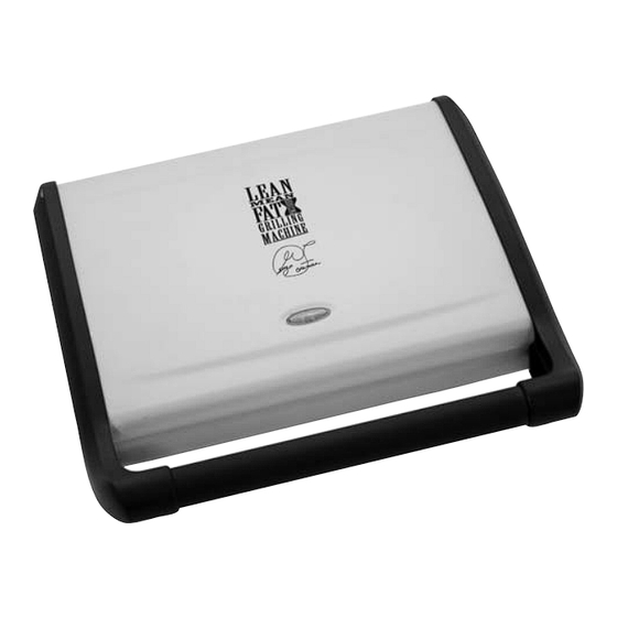 Toastmaster George Foreman GRV120 Series Owner's Manual