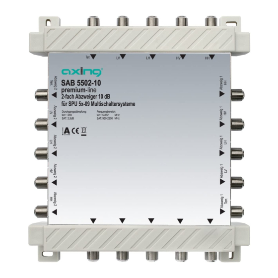 axing SAB 5502-10 Operation Instructions