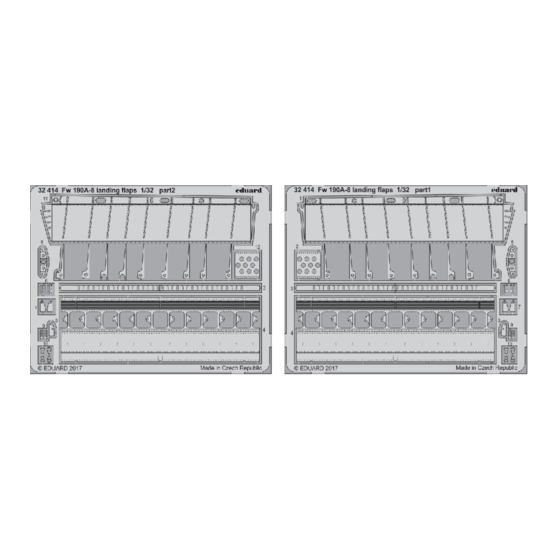 Eduard Fw 190A-8 landing flaps 1/32 Manual