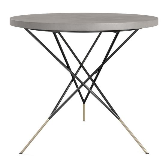 BROSA Smeaton Small Outdoor Dining Table Assembly Manual
