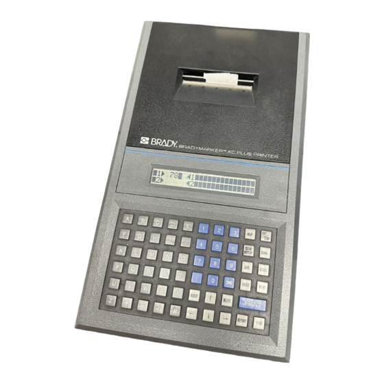 Brady BRADYMARKER XC Plus Manual