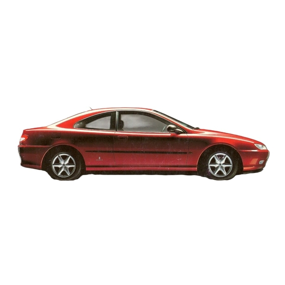 PEUGEOT Coupe 406 Handbook