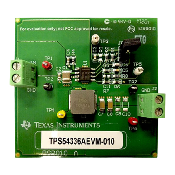Texas Instruments TPS54336AEVM-010 User Manual