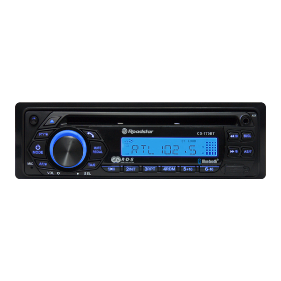Roadstar CD-770BT Instruction Manual