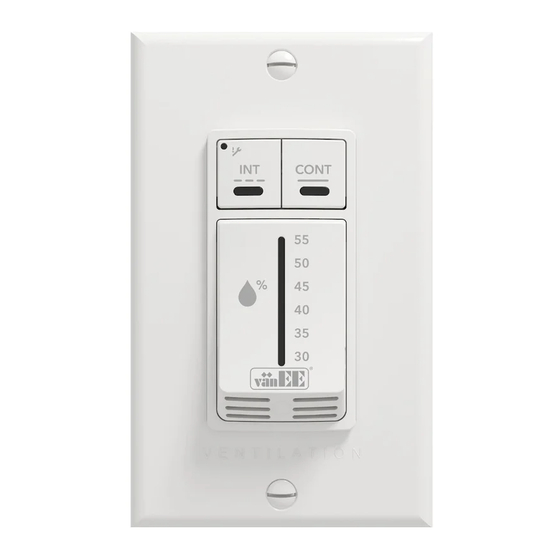 vanEE DEHUMIDISTAT CONTROL 41302 Installation And User Manual