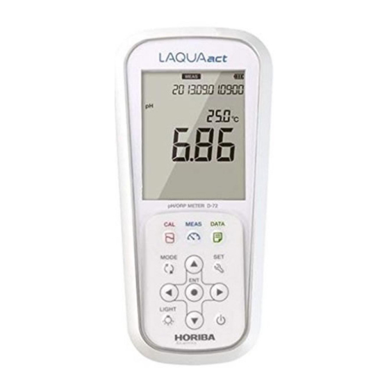 horiba LAQUAact D-73 Quick Manual