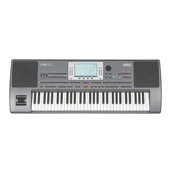 Korg Pa60 Service Manual