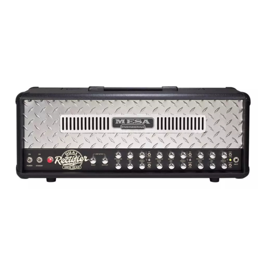 Mesa/Boogie DUAL & TRIPLE Rectifier Owner's Manual