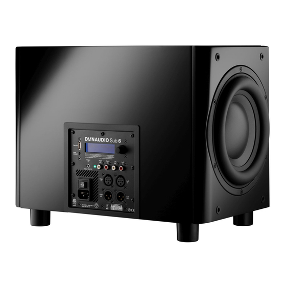 Dynaudio Sub 6 Manuals