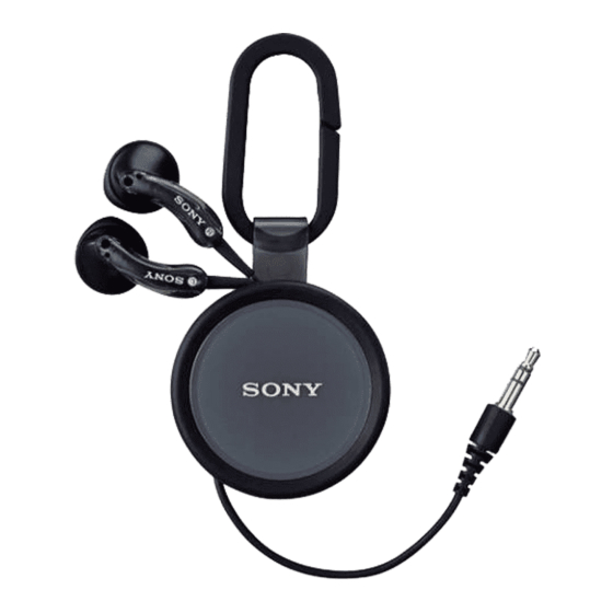 Sony MDR-KE30LW Operating Instructions Manual