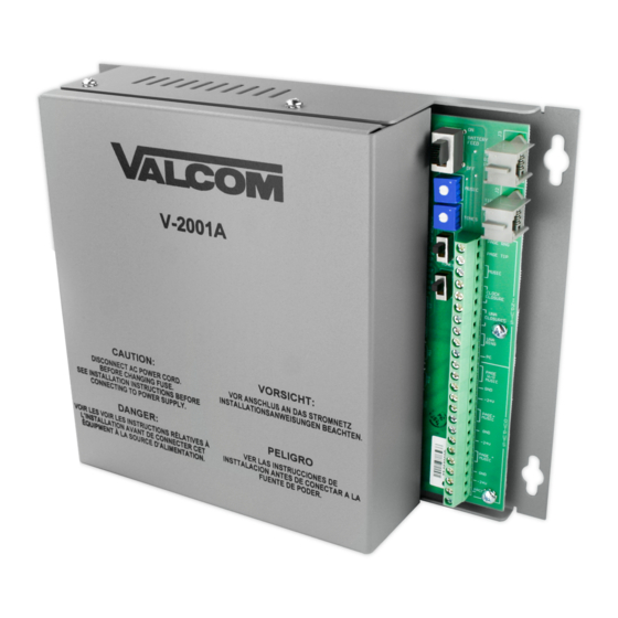 Valcom V-2001A Manuals