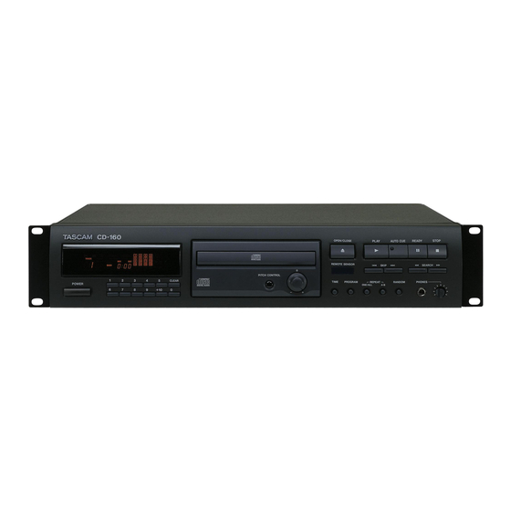 Tascam CD-160 Technical Documentation