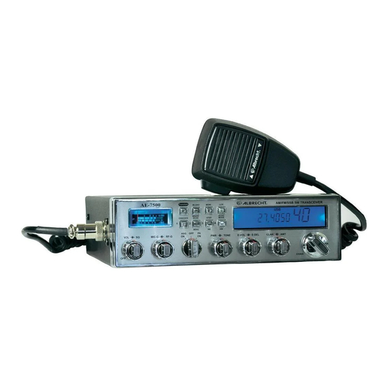 Albrecht AE7500 User Manual