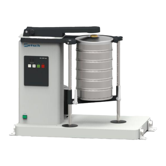 Retsch AS 200 tap Manual