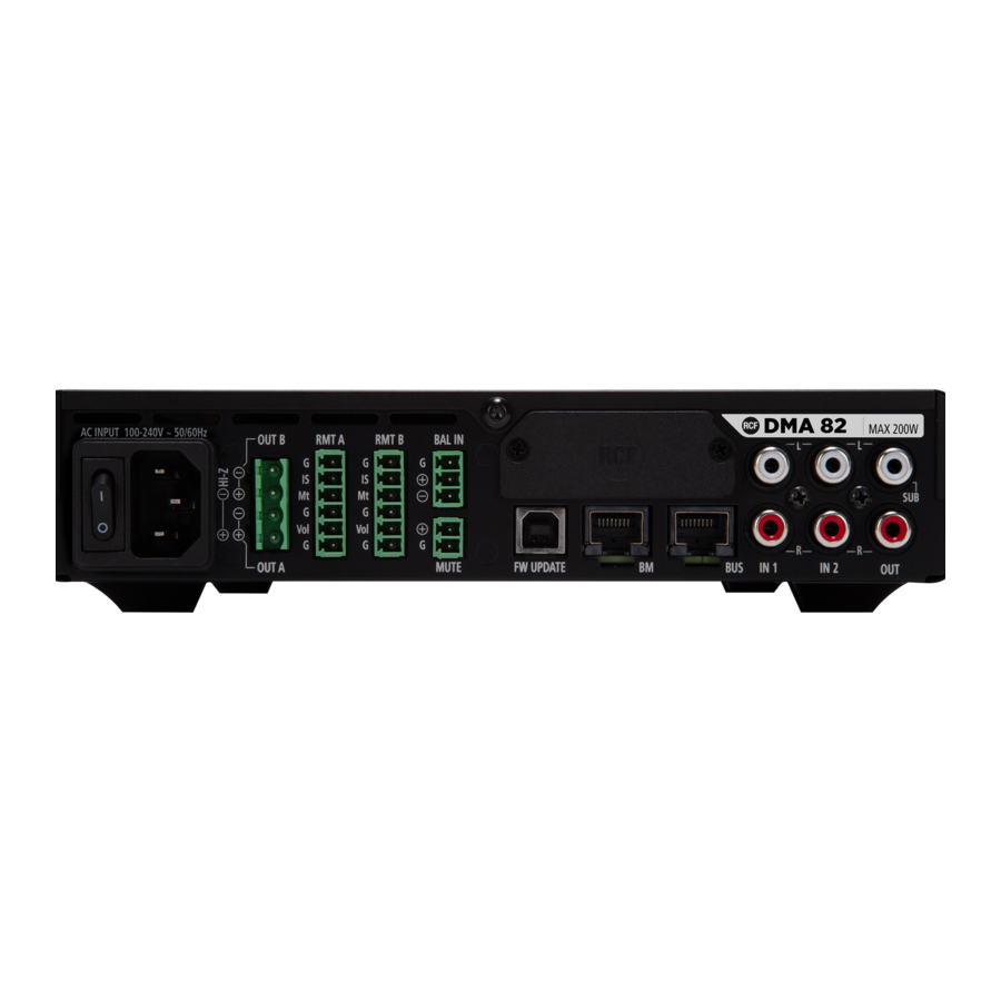RCF DMA 82 User Manual