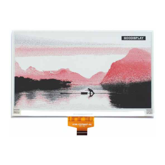 DALIAN GOODDISPLAY CO. E-paper Series Manuals