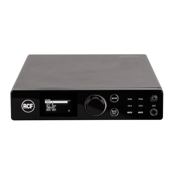 RCF DMA 82 Owner's Manual