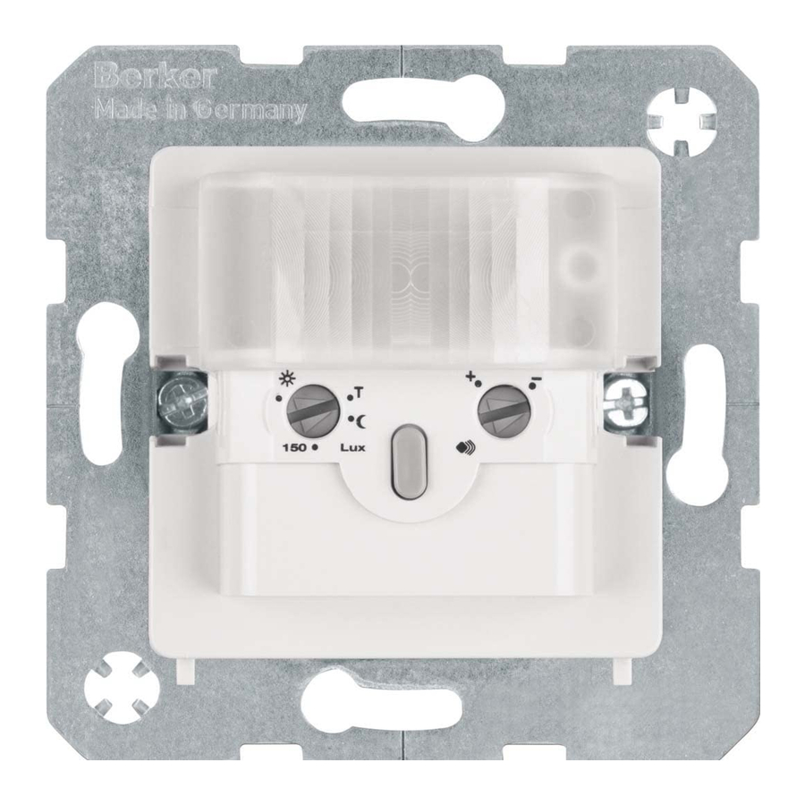 Berker 2996, 2995 - Motion Detector 1.1 M 2/3-Conductor Manual
