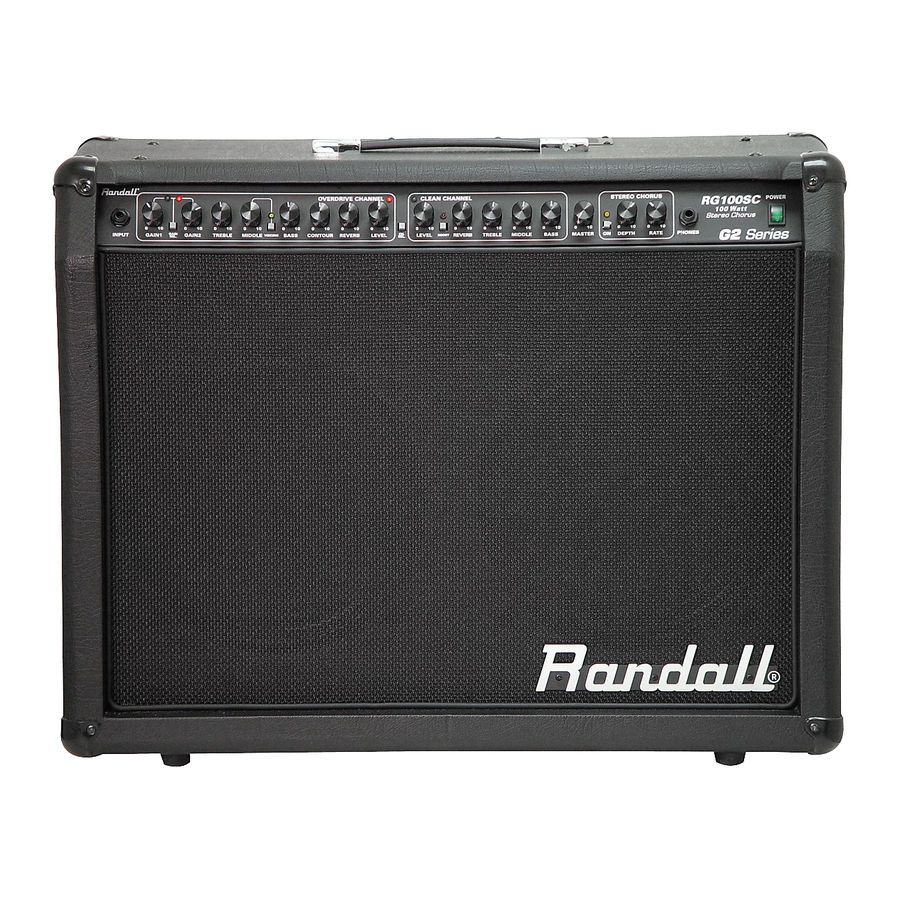 Randall RG100SC Owner's Manual