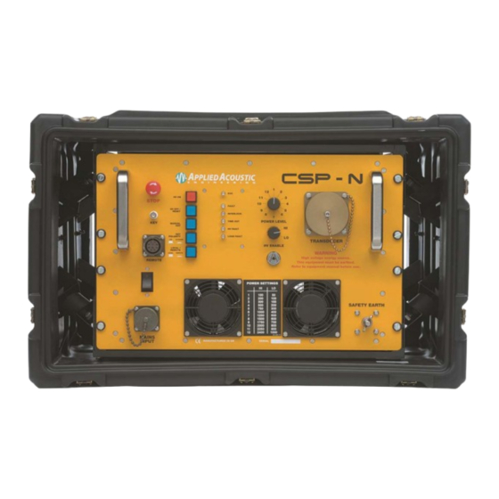 APPLIED ACOUSTICS CSP-N Series Operation Manual