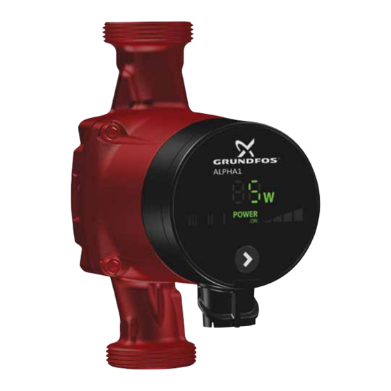 Grundfos ALPHA1 Series Installation And Operating Instructions Manual