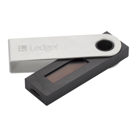 Ledger Nano S Quick Start Manual