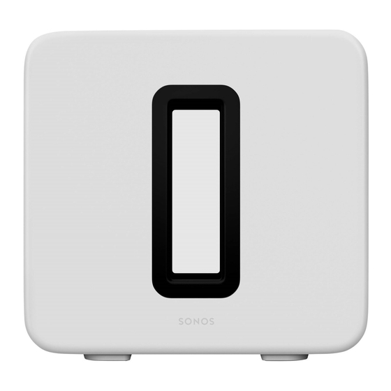 Sonos Sub Product Manual