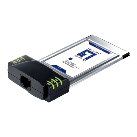 User Manuals: LevelOne FPC-0106TX Cardbus Adapter
